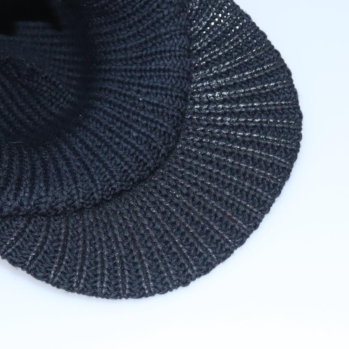 Christian Dior Cap Wool Black Auth ac3556V