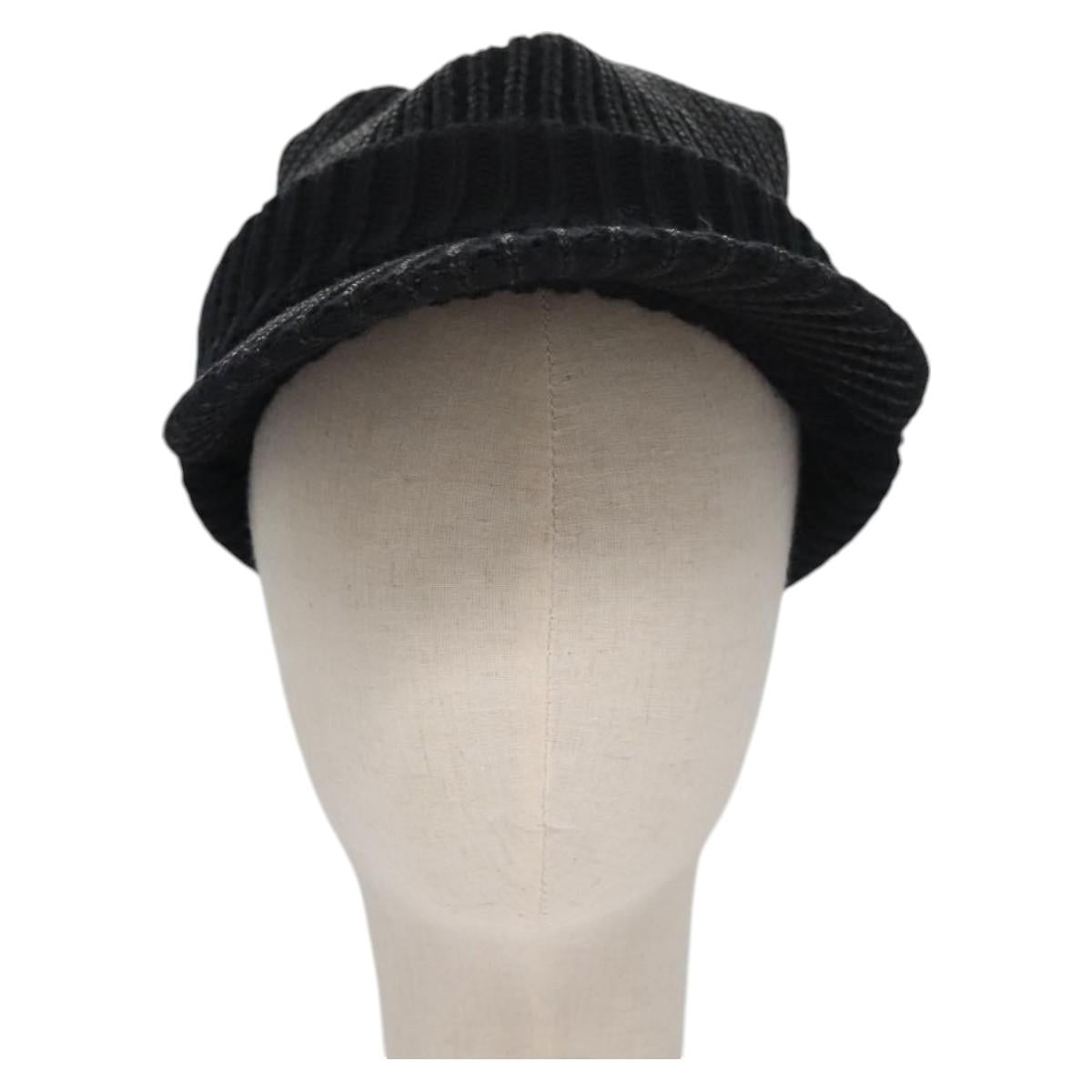 Christian Dior Cap Wool Black Auth ac3556V