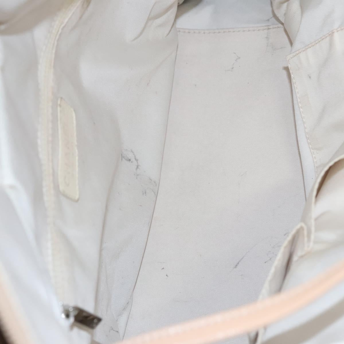 CHANEL Paris Biarritz MM Tote Bag Coated Canvas Gold Tone Silver CC Auth ac3593