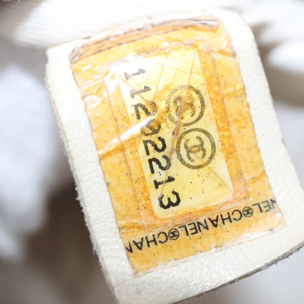 CHANEL Paris Biarritz MM Tote Bag Coated Canvas Gold Tone Silver CC Auth ac3593