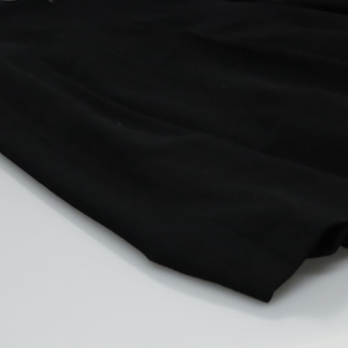 CHANEL Skirt Cotton Black CC Auth ac3620