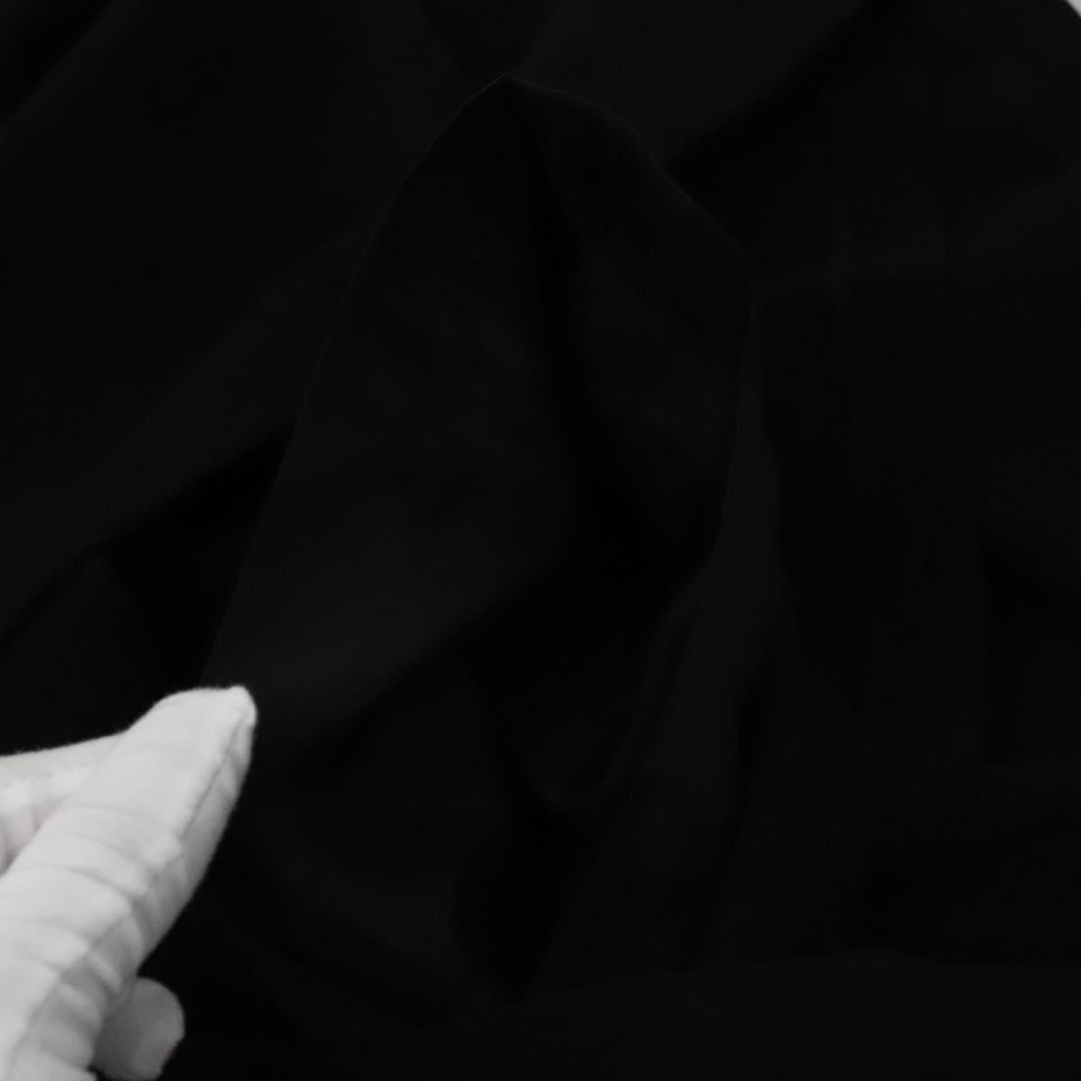 CHANEL Skirt Cotton Black CC Auth ac3620