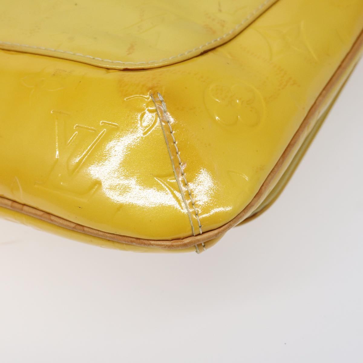 LOUIS VUITTON Monogram Vernis Thompson Street Bag Yellow M91071 LV Auth ac3631
