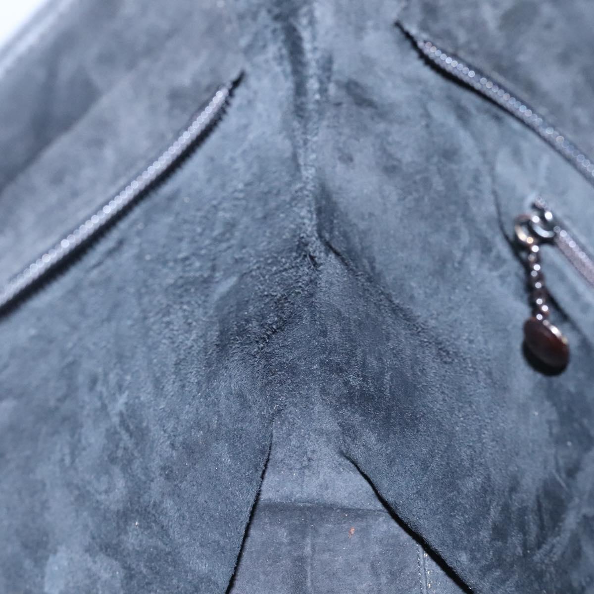 GUCCI Hand Bag Suede Black 002 2113 0475 Auth ac3642