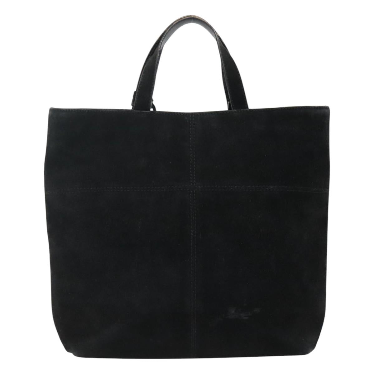 GUCCI Hand Bag Suede Black 002 2113 0475 Auth ac3642
