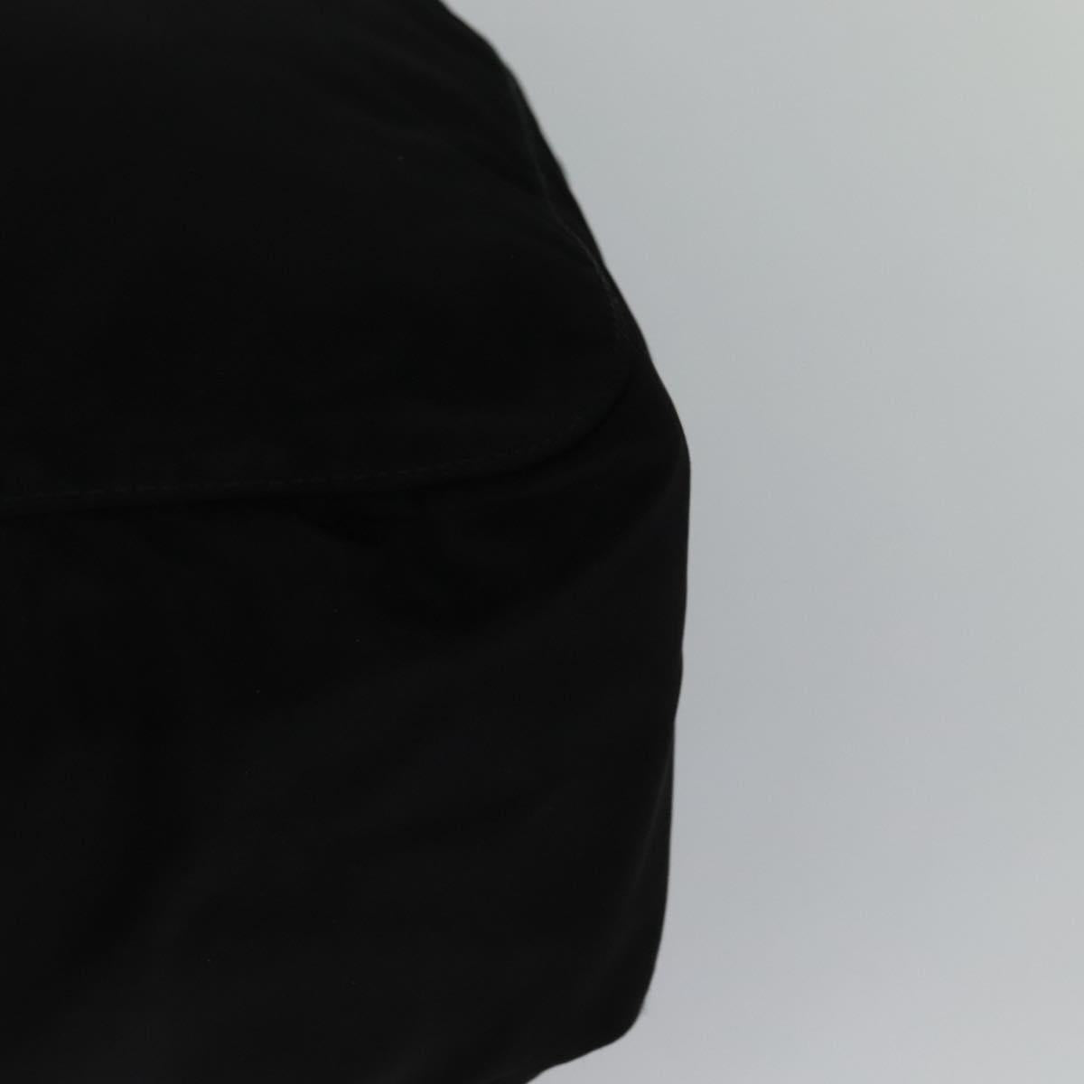 PRADA Hand Bag Nylon Black Silver Auth ac3668