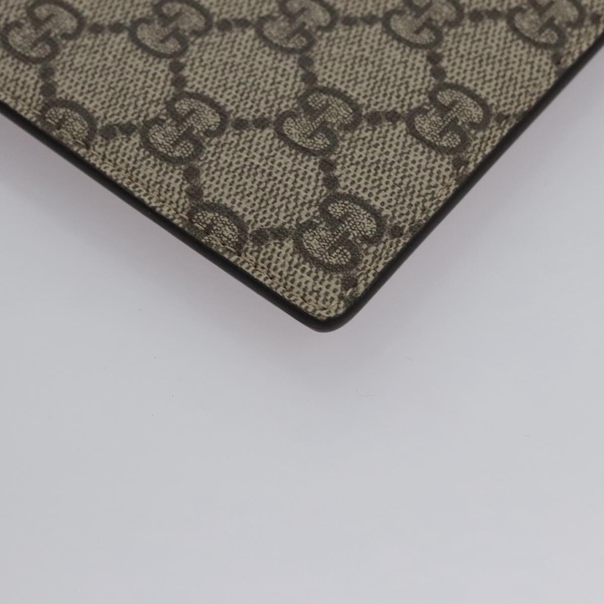 GUCCI GG Supreme BODCO Clutch Bag PVC Beige Gold 506280 Auth ac3672V