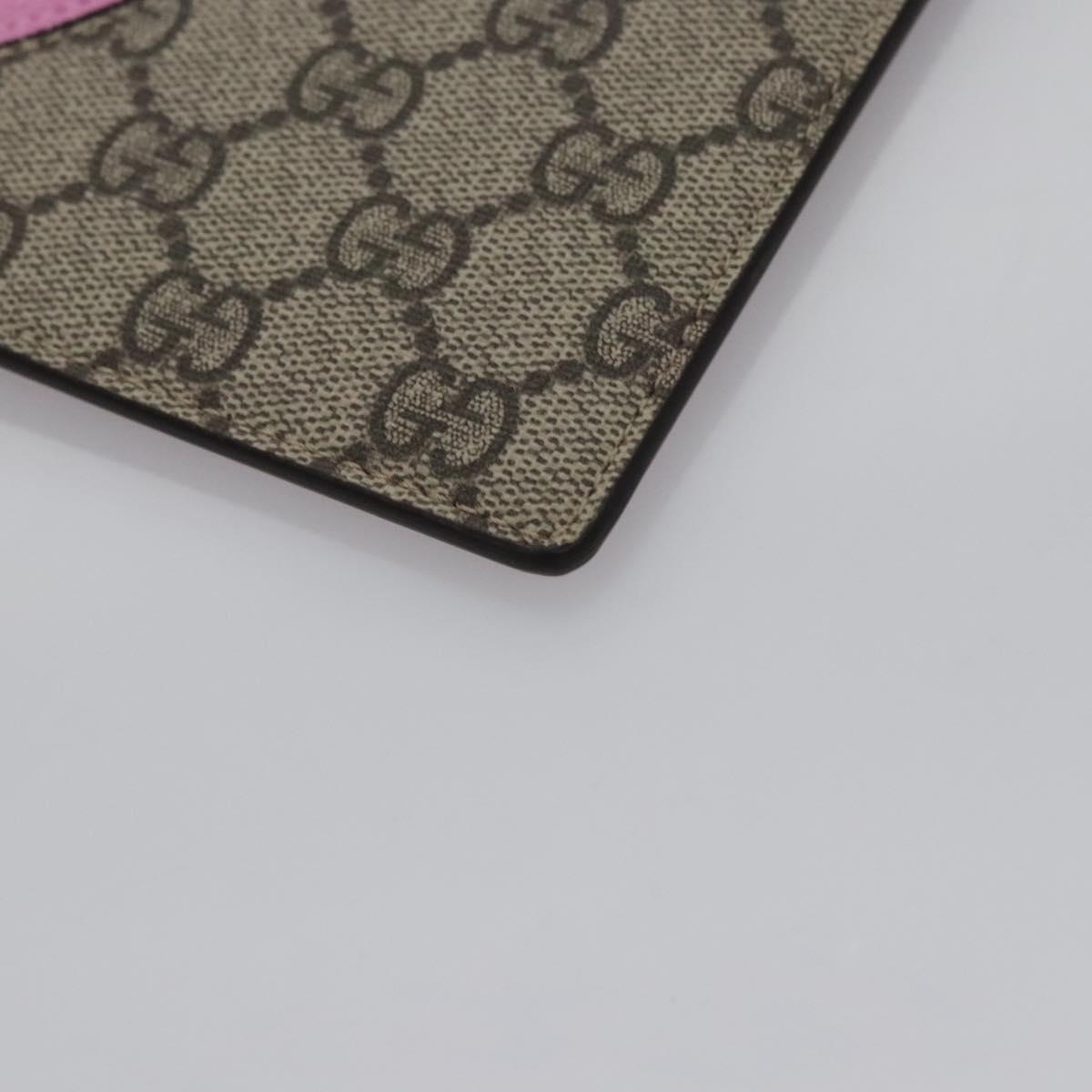 GUCCI GG Supreme BODCO Clutch Bag PVC Beige Gold 506280 Auth ac3672V