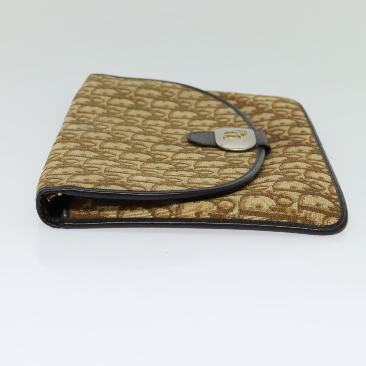 Christian Dior Trotter Canvas Shoulder Bag Brown Auth ac3674