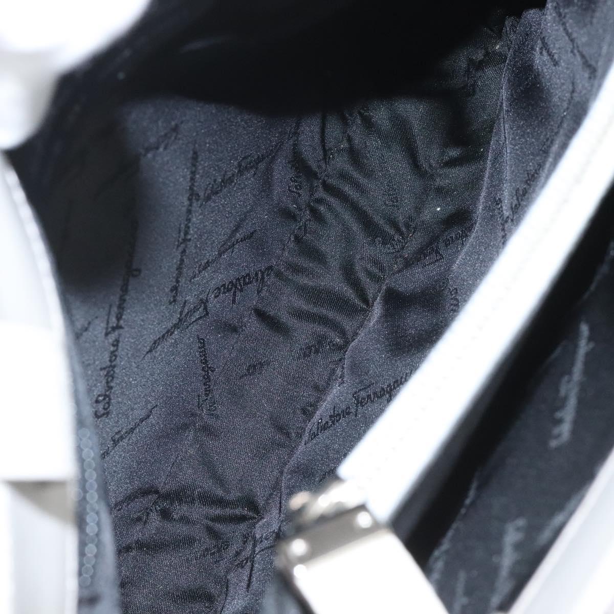 Salvatore Ferragamo Shoulder Bag Leather Beige Auth ac3690