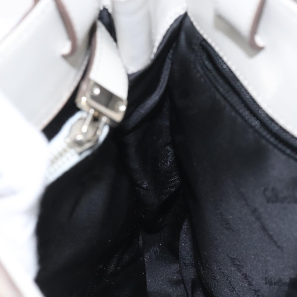 Salvatore Ferragamo Shoulder Bag Leather Beige Auth ac3690