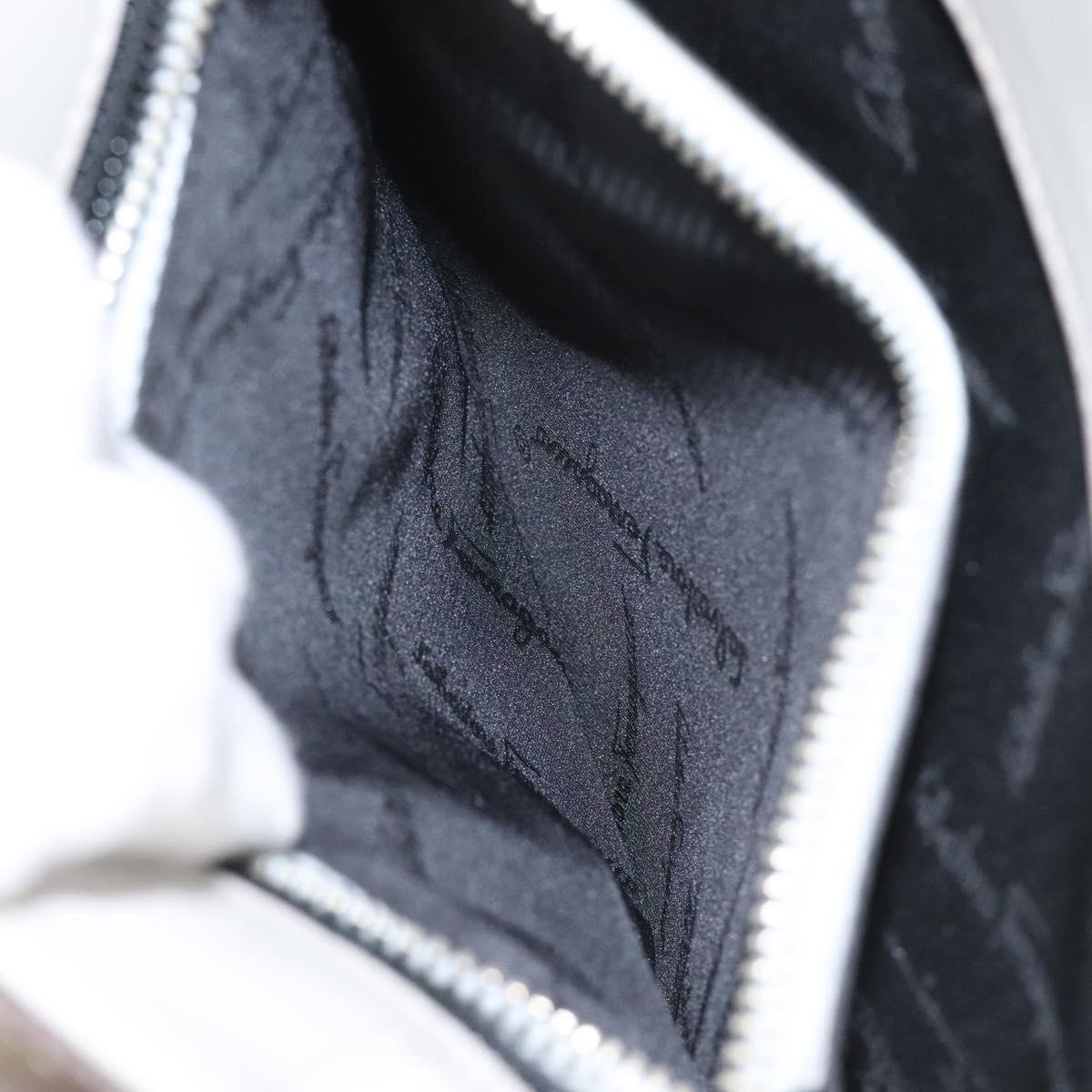 Salvatore Ferragamo Shoulder Bag Leather Beige Auth ac3690