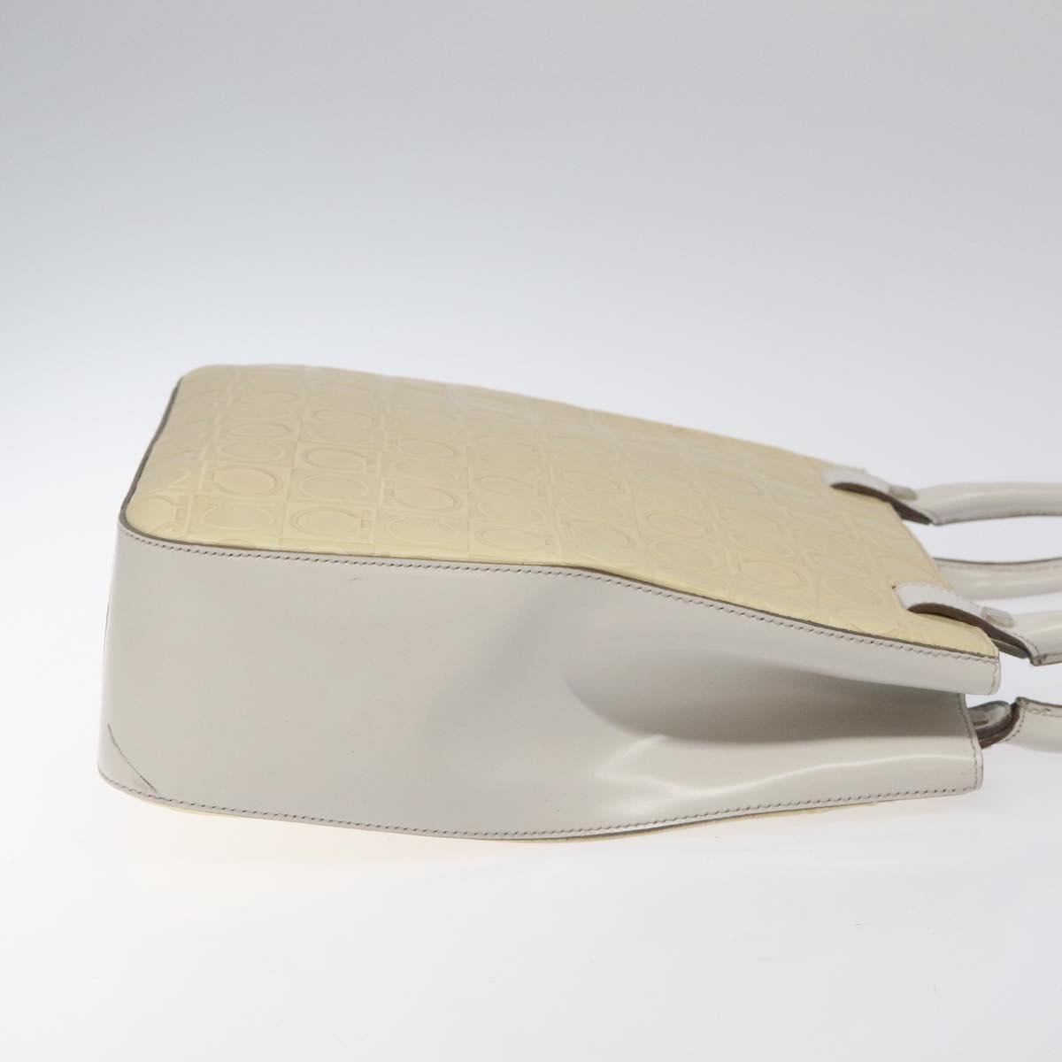 Salvatore Ferragamo Shoulder Bag Leather Beige Auth ac3690