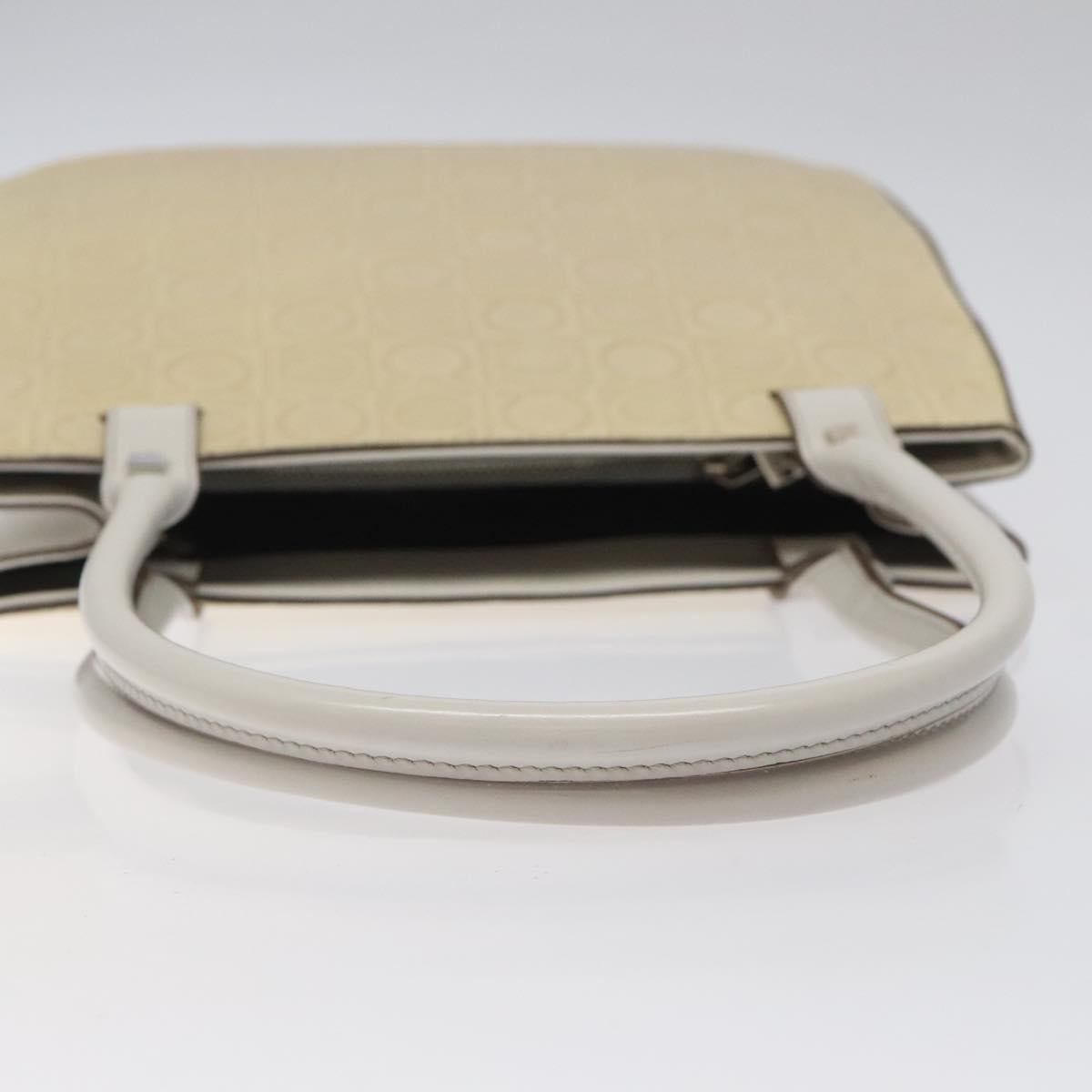 Salvatore Ferragamo Shoulder Bag Leather Beige Auth ac3690