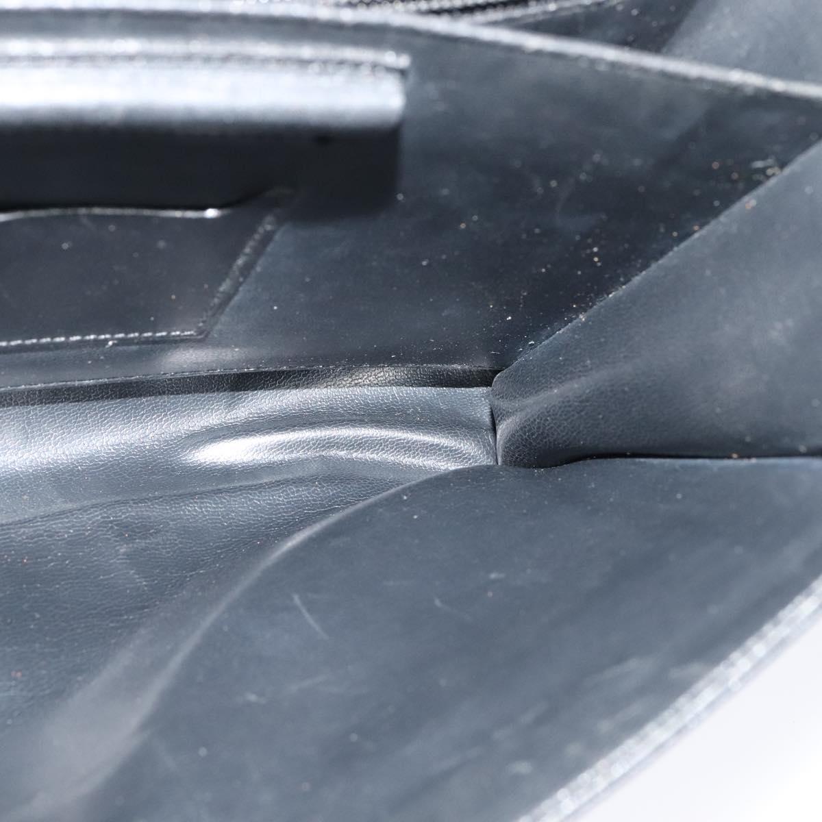 Salvatore Ferragamo Clutch Bag Leather Black Auth ac3703