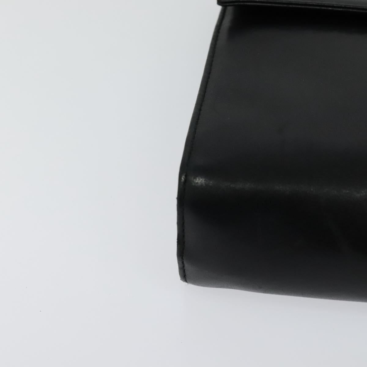 Salvatore Ferragamo Clutch Bag Leather Black Auth ac3703