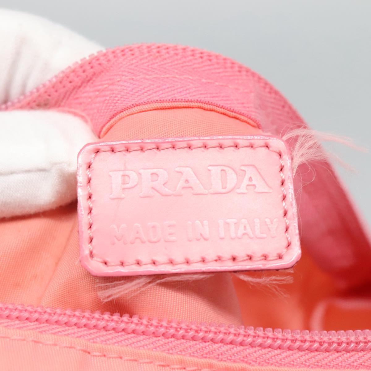 PRADA Pouch Nylon Pink Auth ac3705
