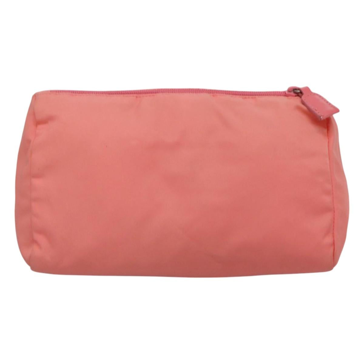 PRADA Pouch Nylon Pink Auth ac3705