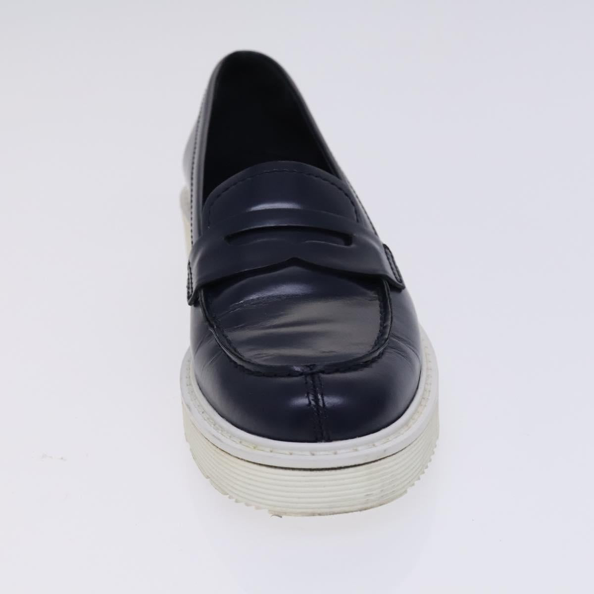 PRADA Sports Loafers shoes Leather Navy Auth ac3709