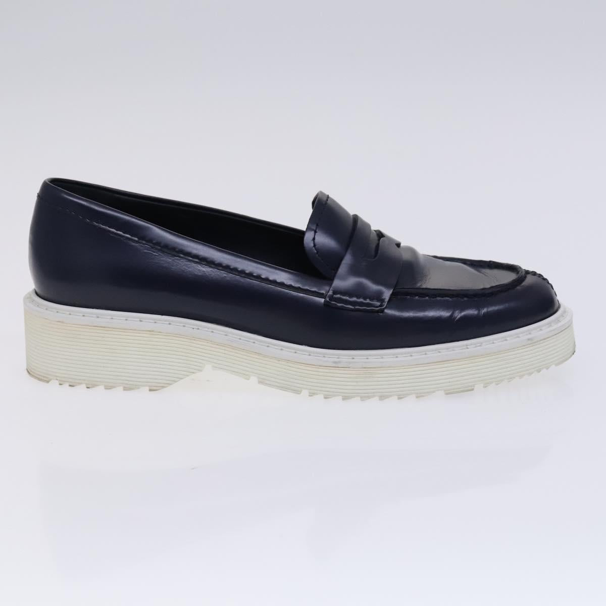 PRADA Sports Loafers shoes Leather Navy Auth ac3709