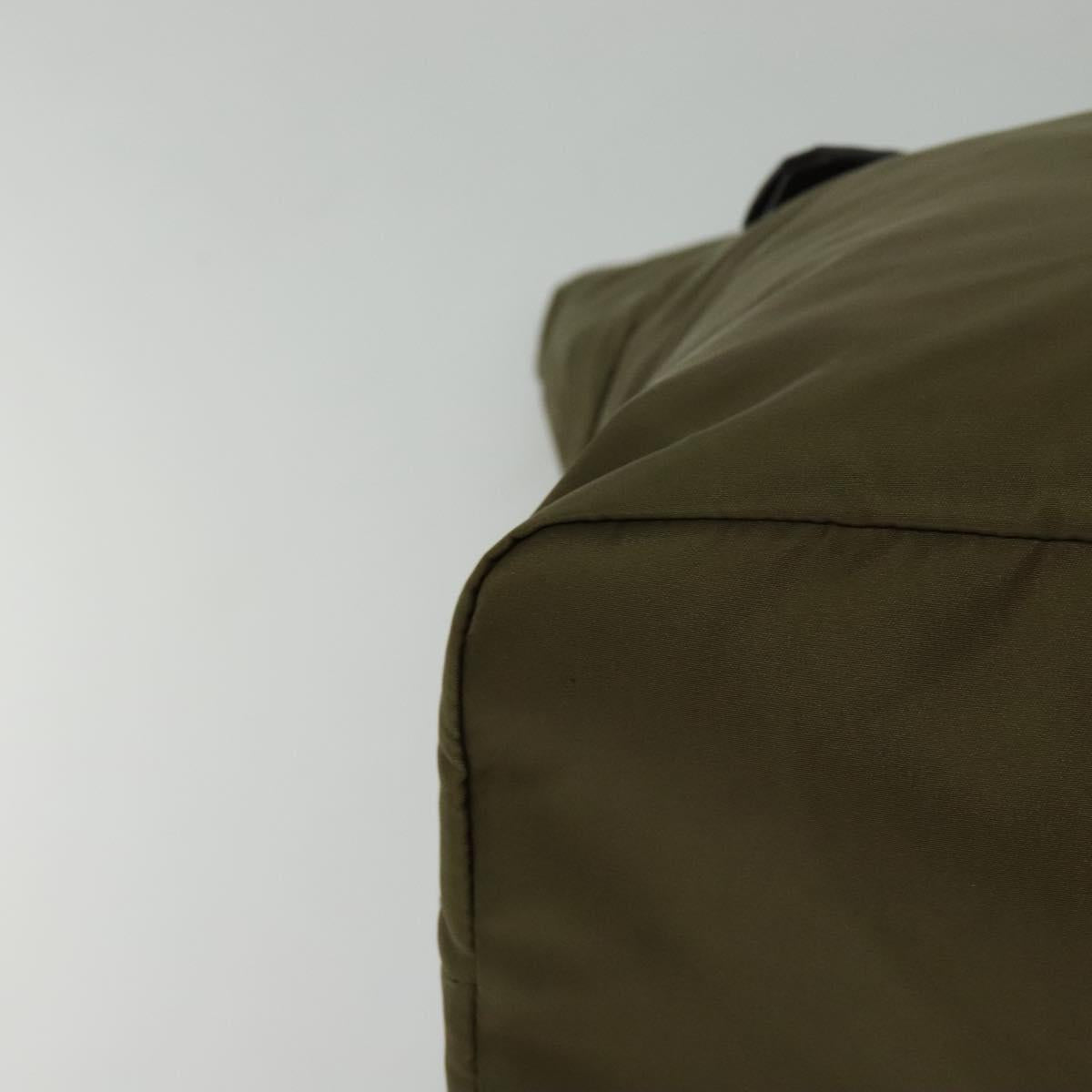 PRADA Hand Bag Nylon 2way Khaki Auth ac3713