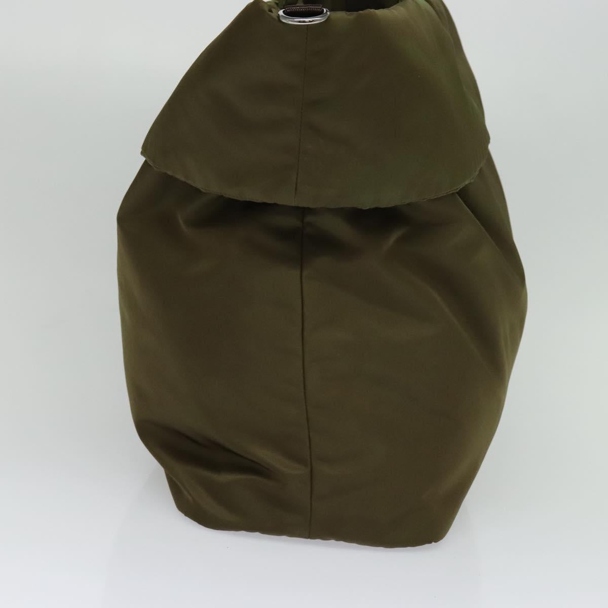 PRADA Hand Bag Nylon 2way Khaki Auth ac3713