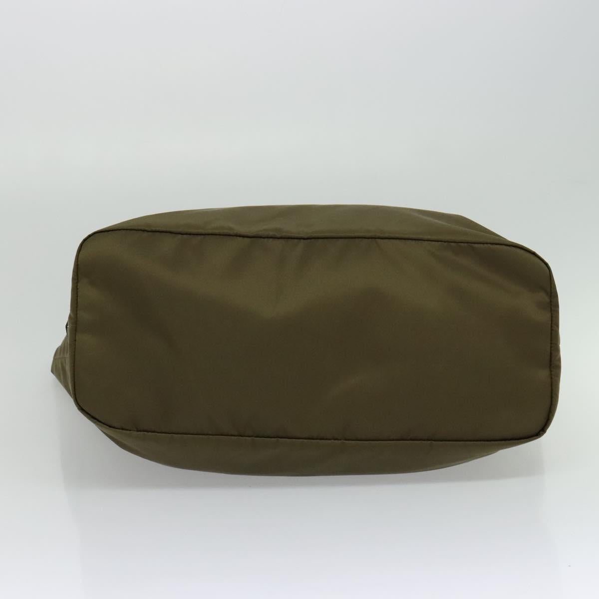 PRADA Hand Bag Nylon 2way Khaki Auth ac3713
