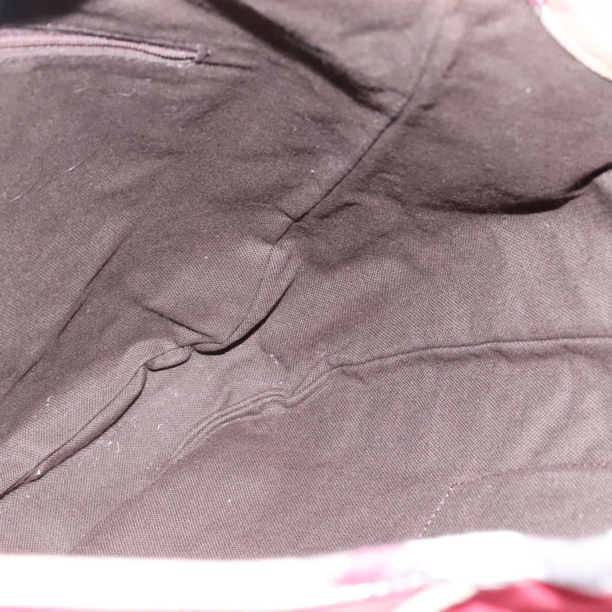 BURBERRY Shoulder Bag Canvas Red Auth ac3717