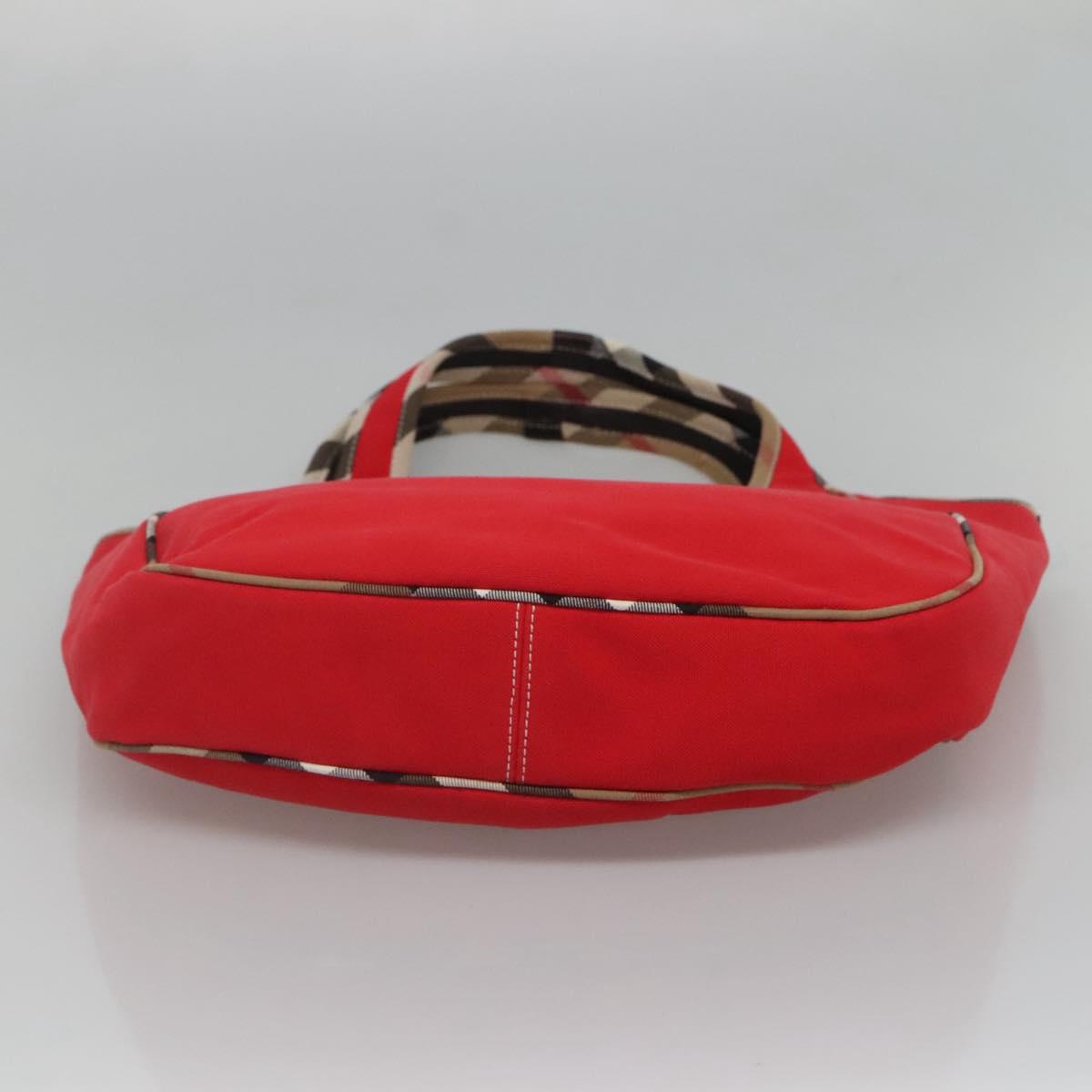 BURBERRY Shoulder Bag Canvas Red Auth ac3717