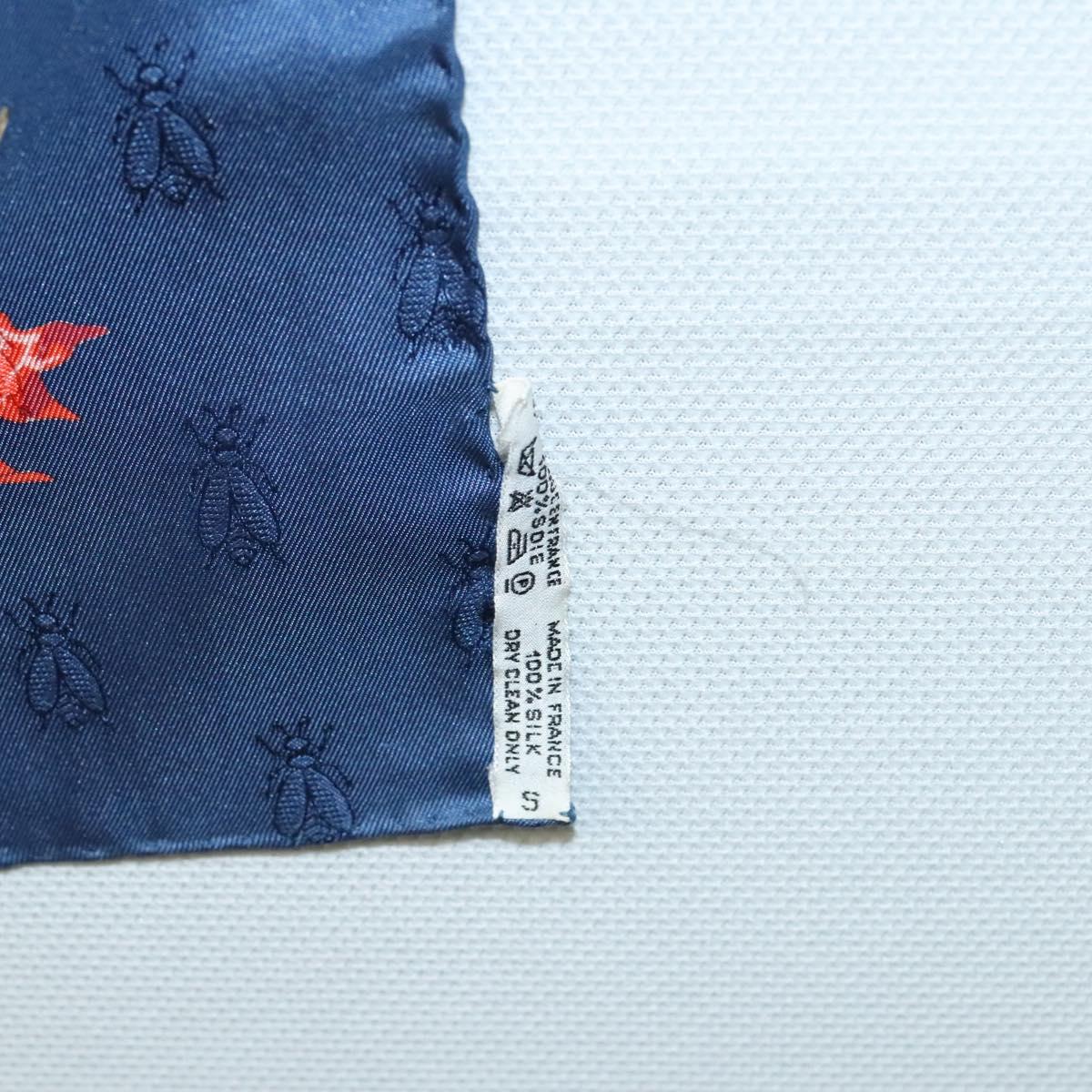 HERMES Carre 90 Scarf ""NAPOLEON"" Silk Blue Auth ac3733