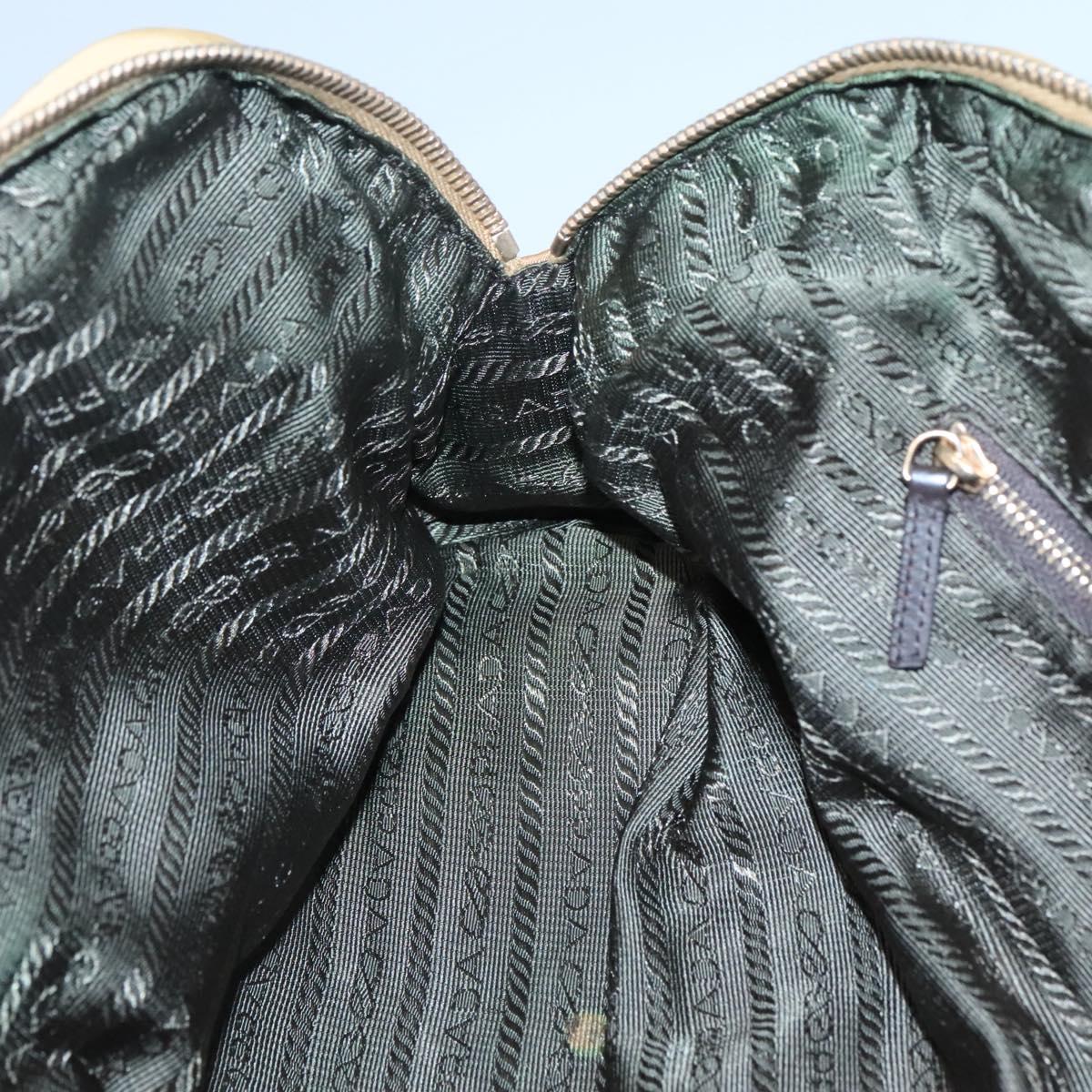 PRADA Hand Bag Nylon Gold Yellow Auth ac3741