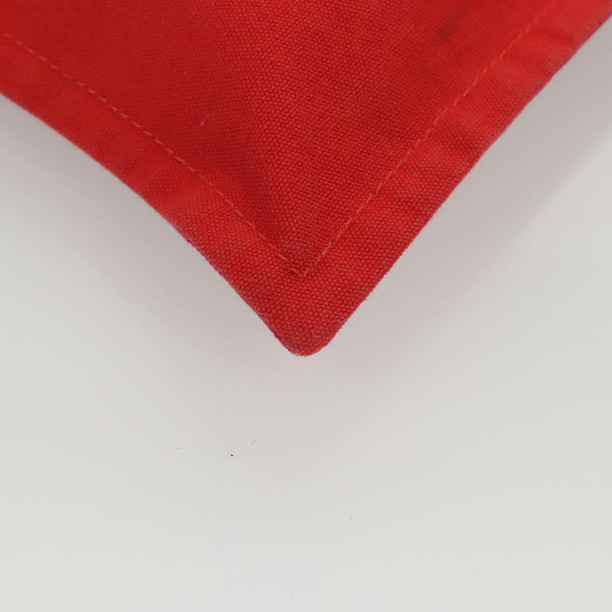 HERMES Bora Bora Pouch MM Pouch Canvas Pink Silver Auth ac3752