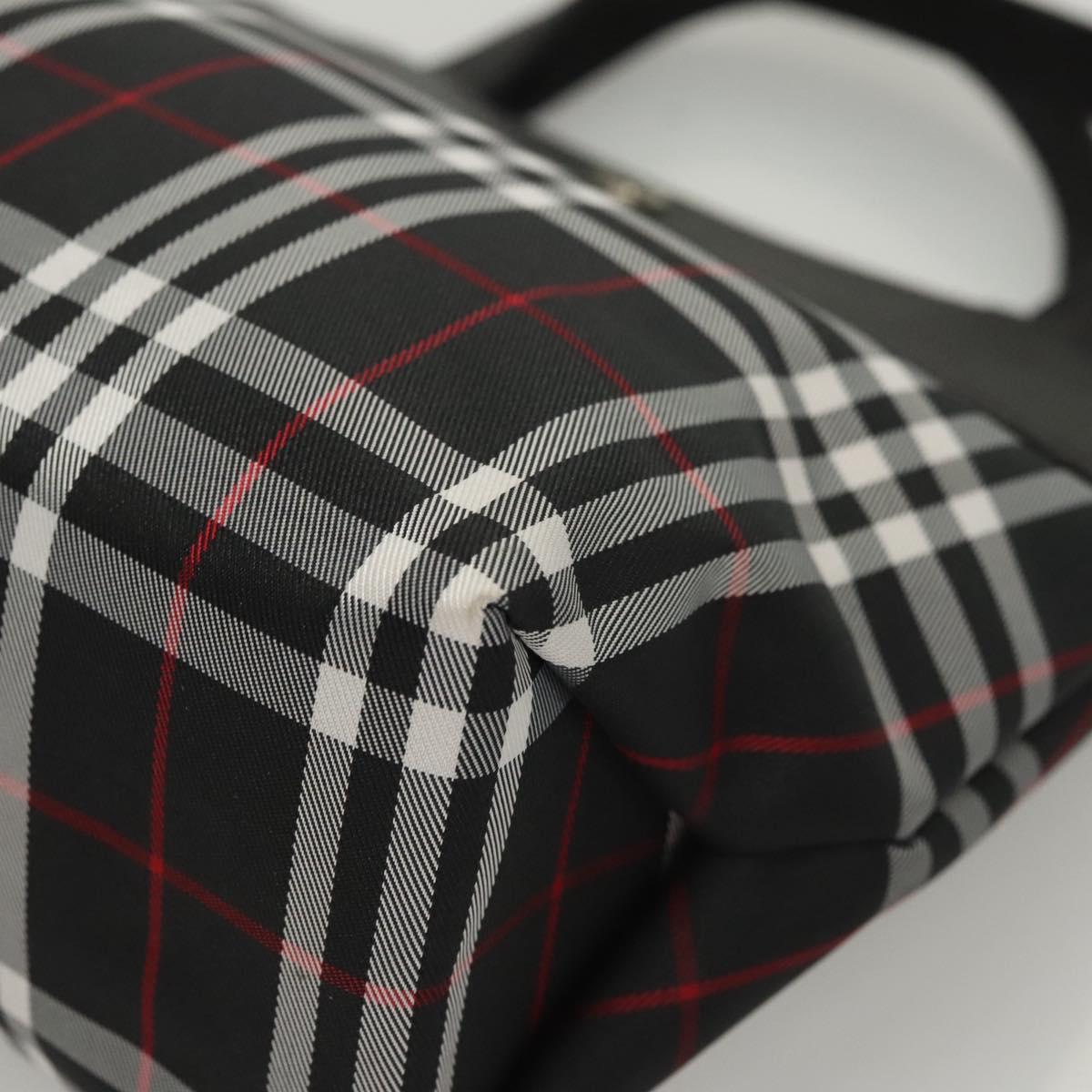 BURBERRY Nova Check Hand Bag Nylon Black Auth ac3761