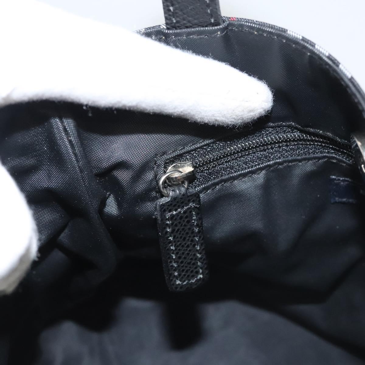 BURBERRY Nova Check Hand Bag Nylon Black Auth ac3761