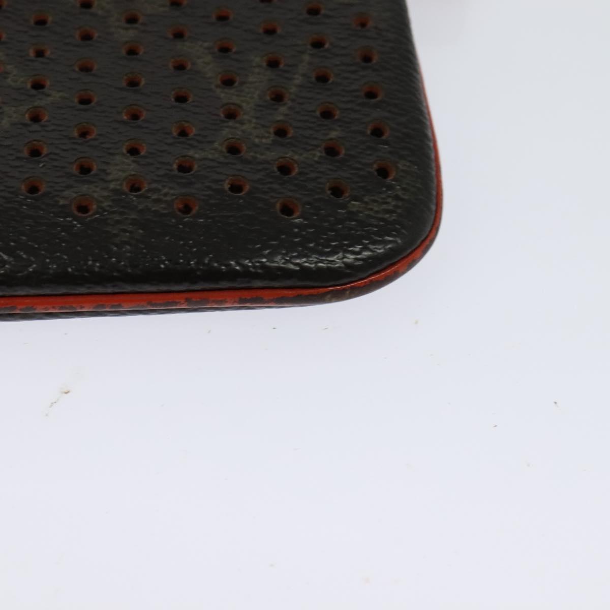 LOUIS VUITTON Monogram Perfo Pochette Cles Coin Purse Orange M95222 Auth ac3778