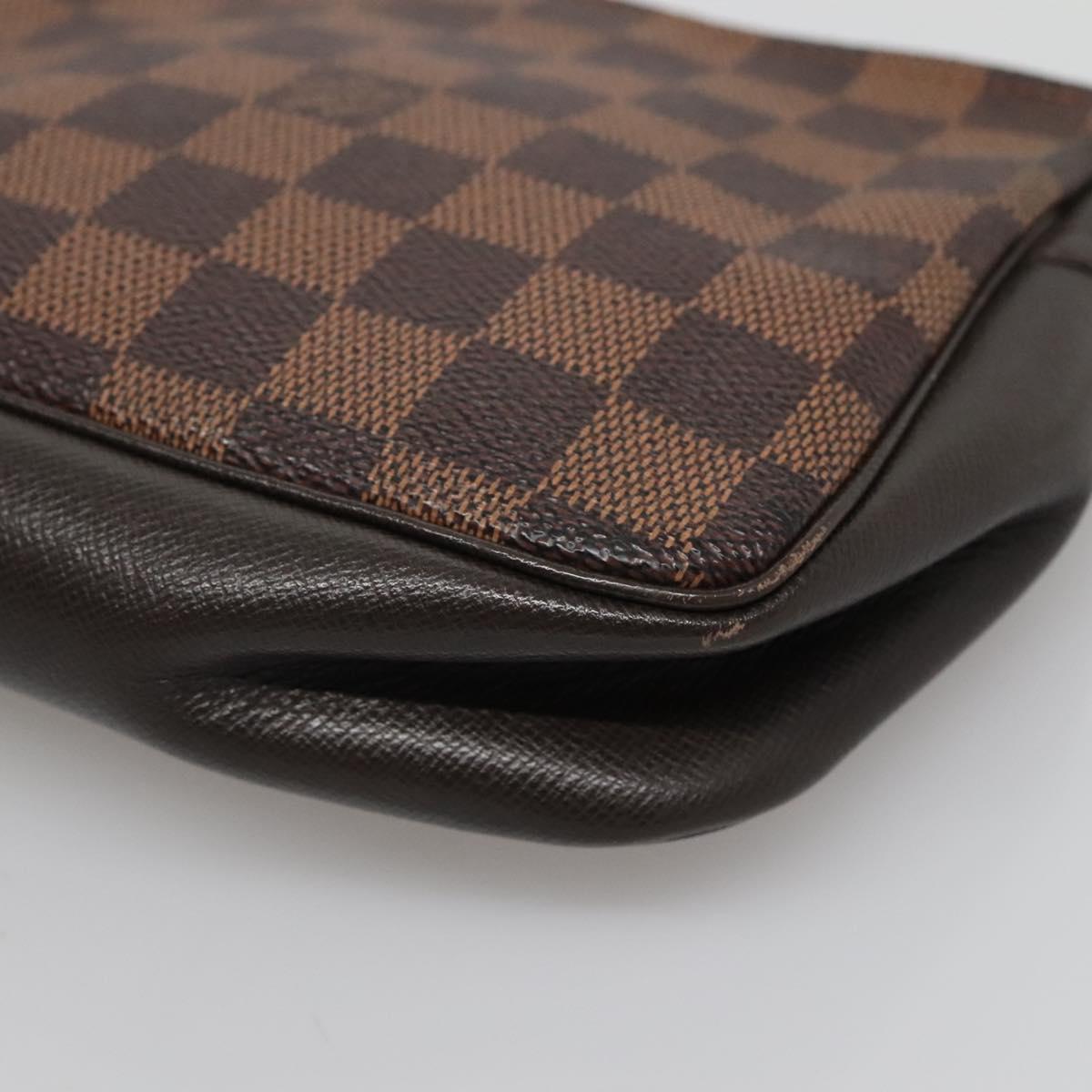 LOUIS VUITTON Damier Ebene Trousse Makeup Pouch N51982 LV Auth ac3779