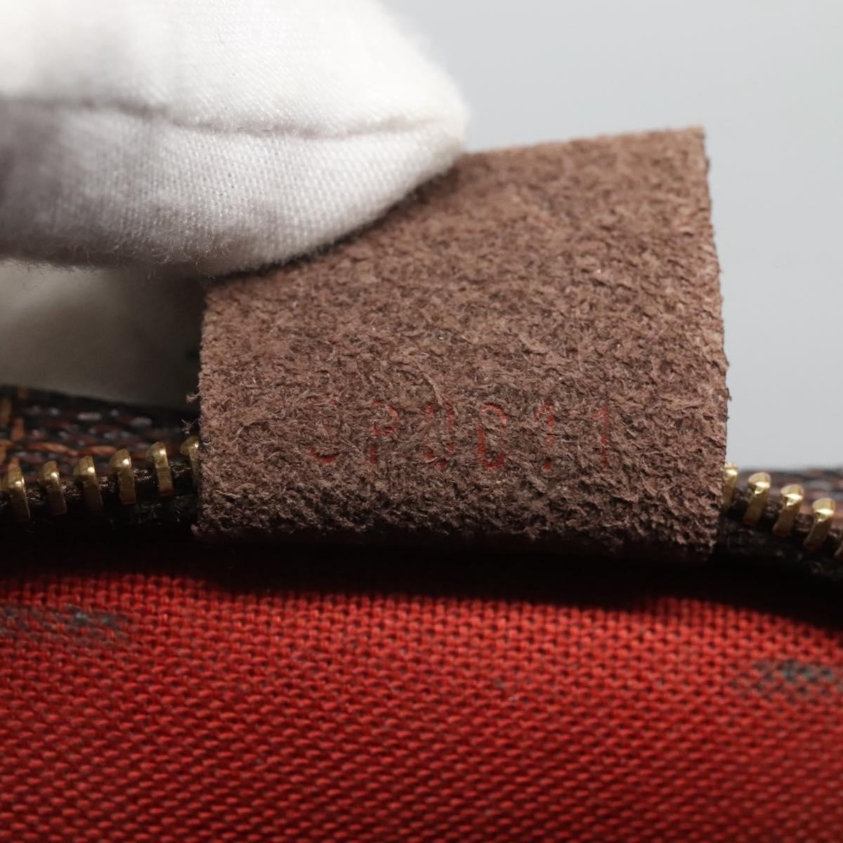 LOUIS VUITTON Damier Ebene Trousse Makeup Pouch N51982 LV Auth ac3779