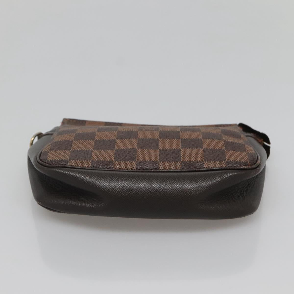 LOUIS VUITTON Damier Ebene Trousse Makeup Pouch N51982 LV Auth ac3779
