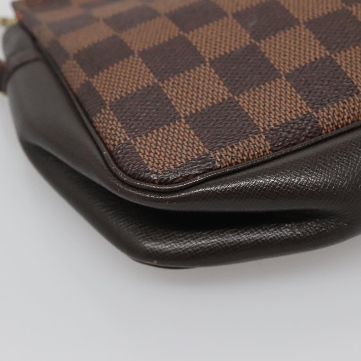 LOUIS VUITTON Damier Ebene Trousse Makeup Pouch N51982 LV Auth ac3779