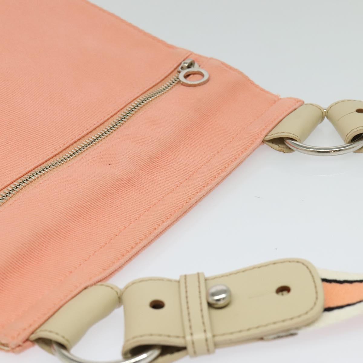 BURBERRY Blue Label Shoulder Bag Canvas Pink Auth ac3783