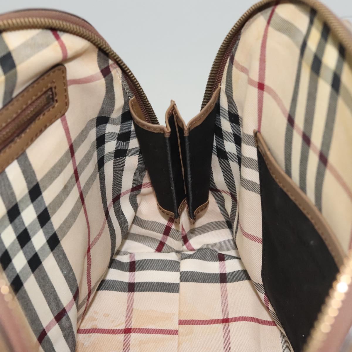 BURBERRY Hand Bag Leather Brown Auth ac3784