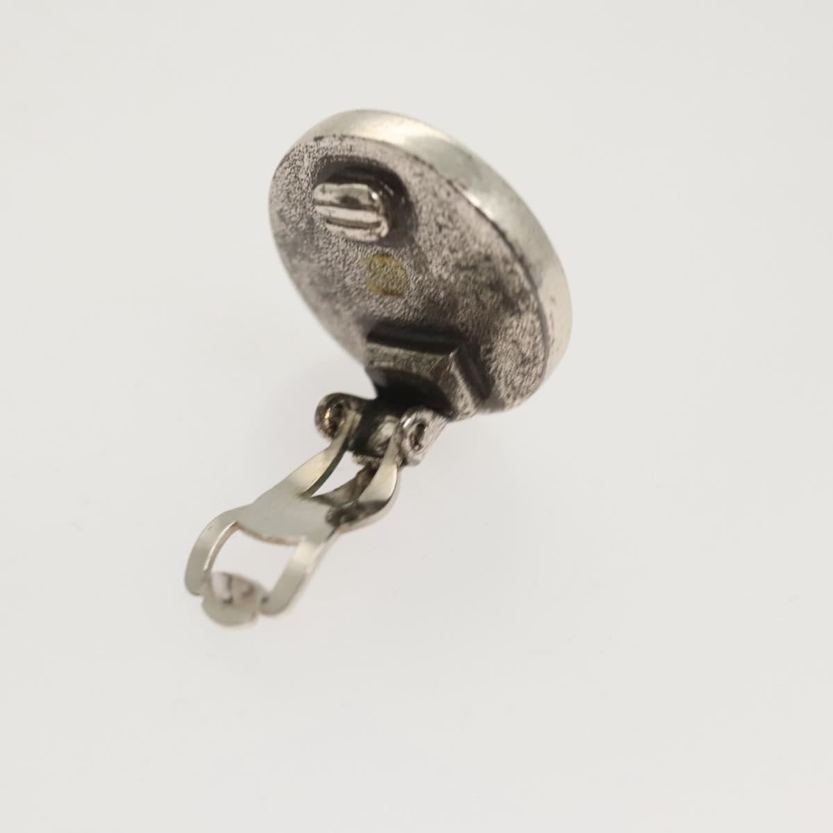 CHANEL Earring metal Silver CC Auth ac3797