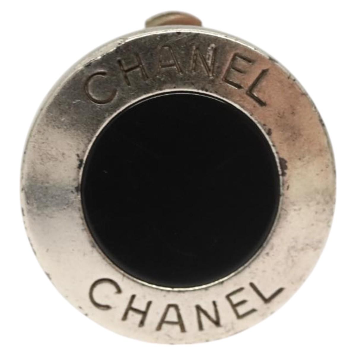 CHANEL Earring metal Silver CC Auth ac3797