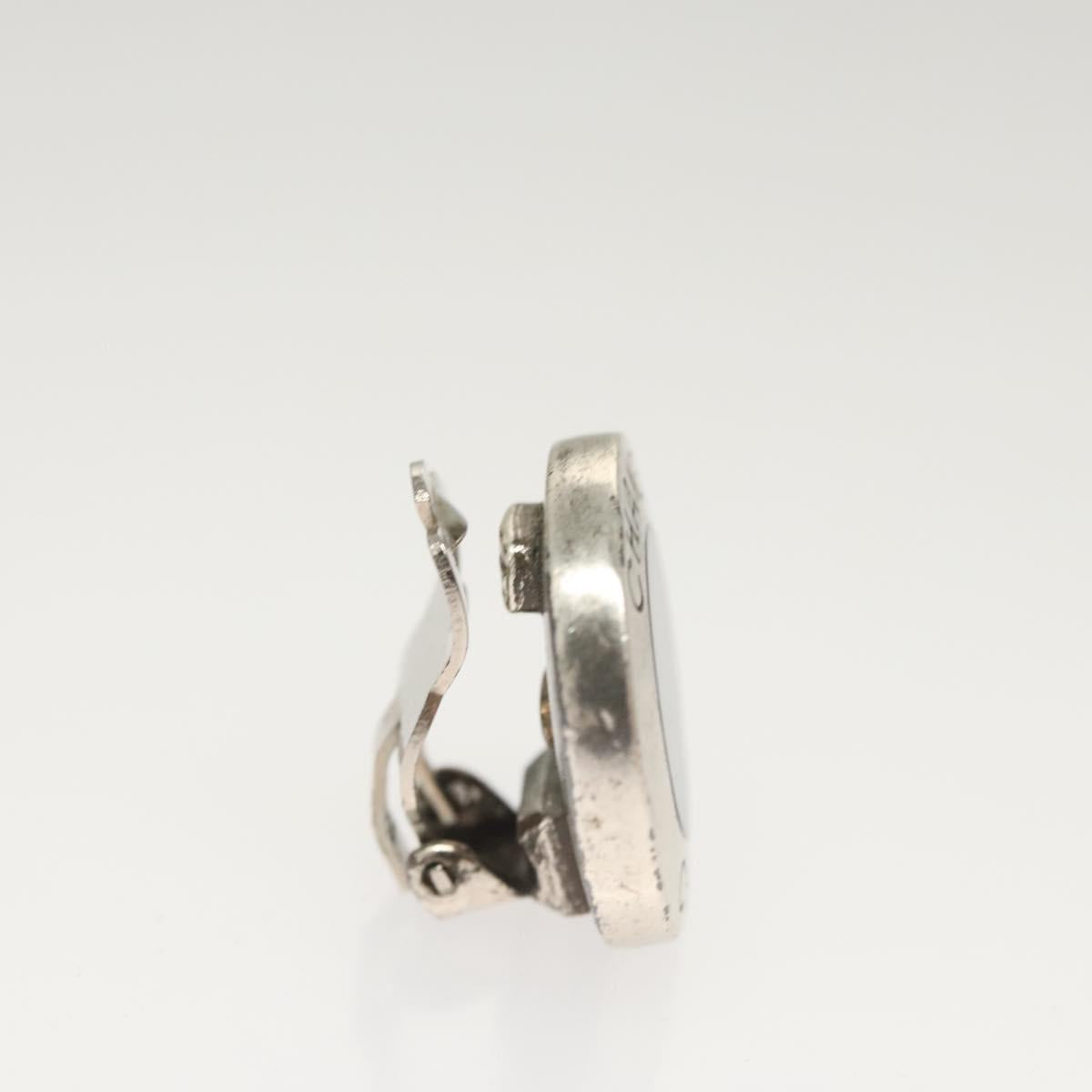 CHANEL Earring metal Silver CC Auth ac3797