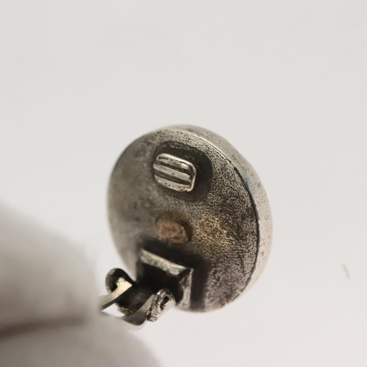 CHANEL Earring metal Silver CC Auth ac3797