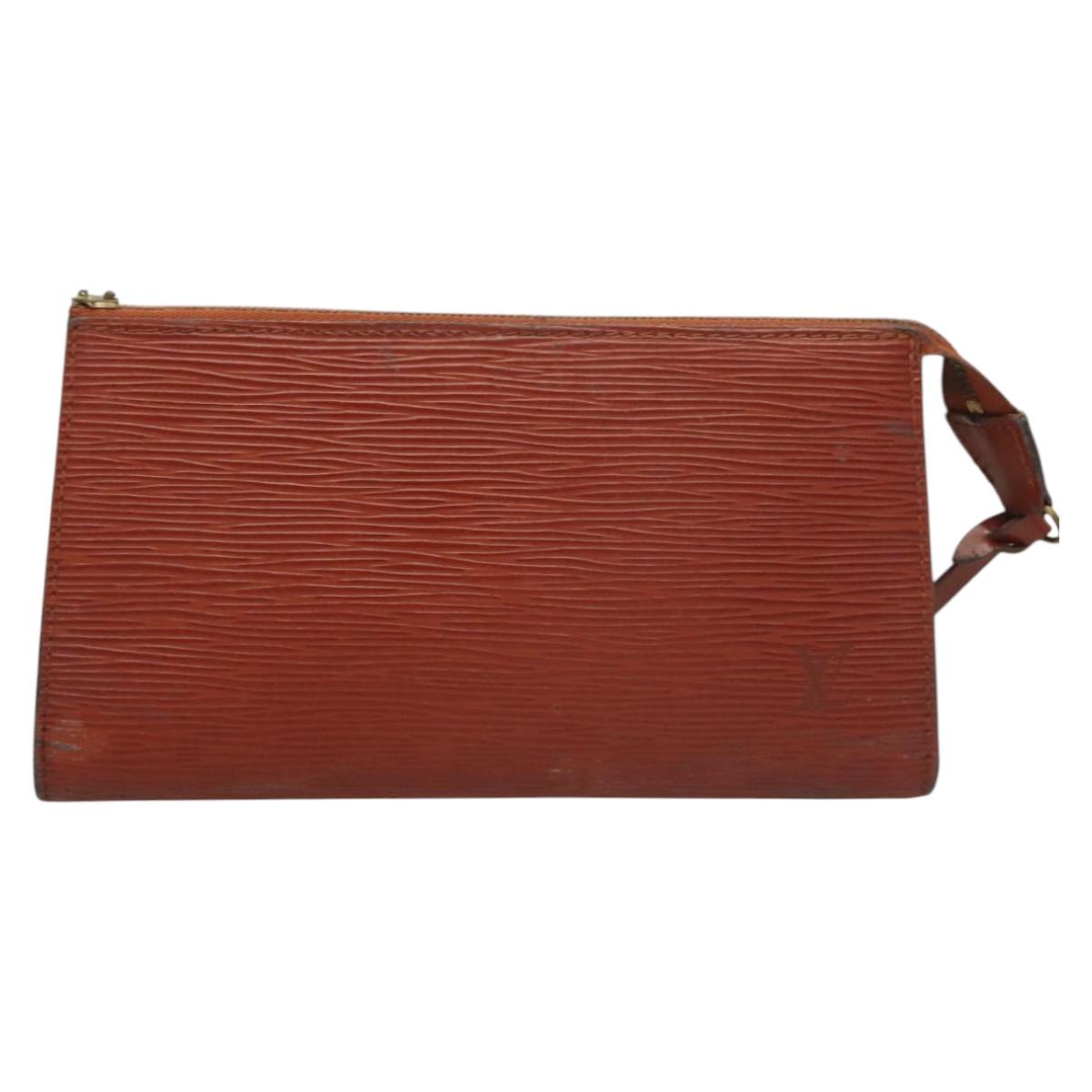 LOUIS VUITTON Epi Pochette Accessoires Pouch Vintage Brown M52953 LV Auth ac3810