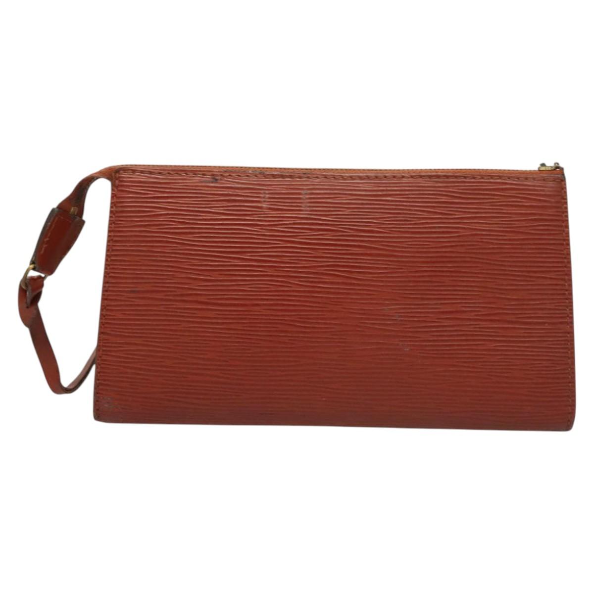 LOUIS VUITTON Epi Pochette Accessoires Pouch Vintage Brown M52953 LV Auth ac3810