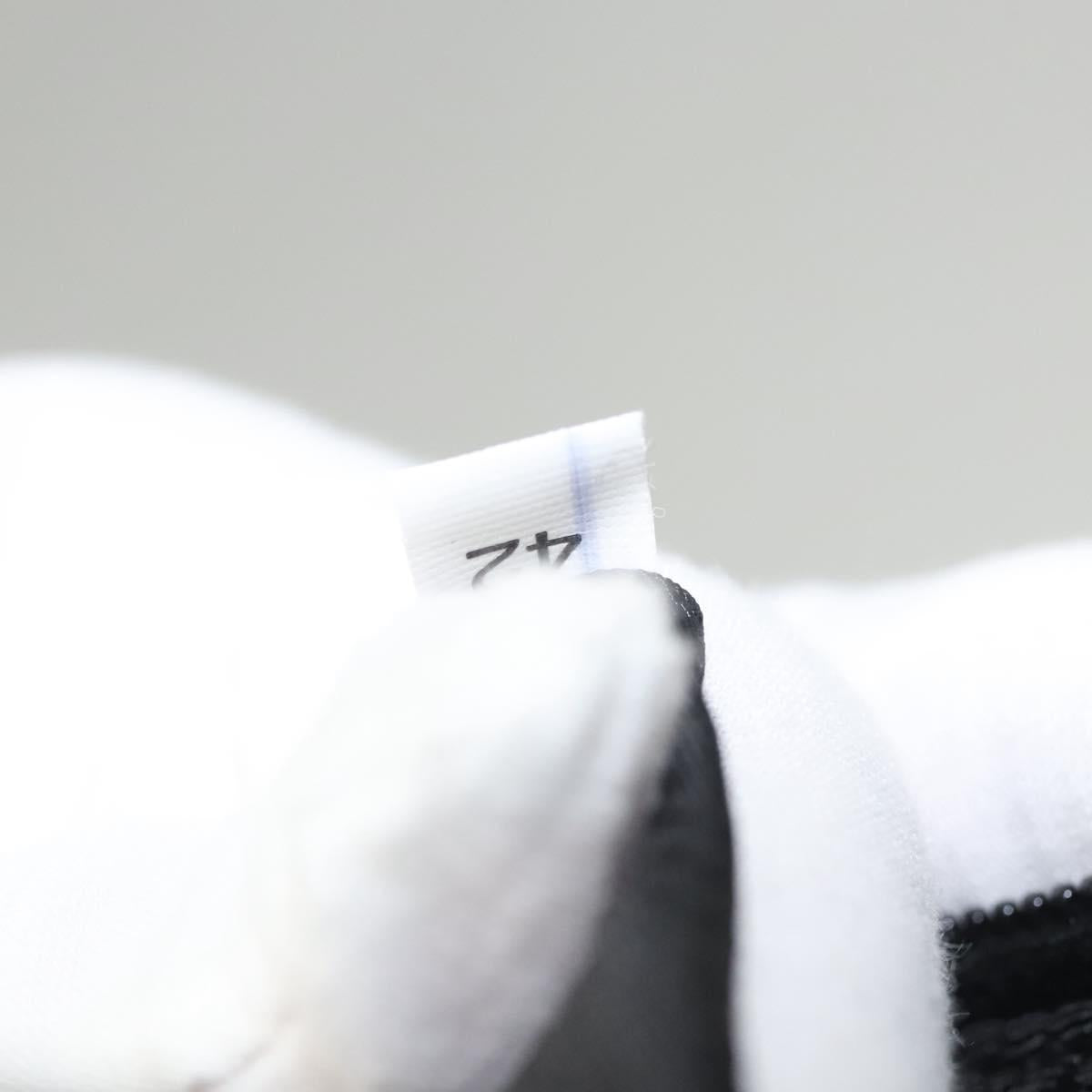 PRADA Pouch Nylon Silver Black Auth ac3814