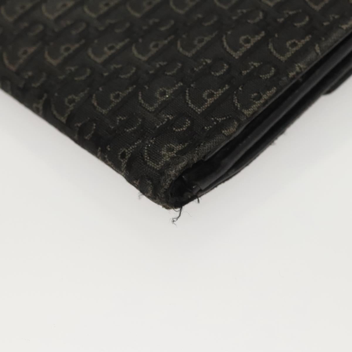 Christian Dior Trotter Canvas Wallet Black Auth ac3817