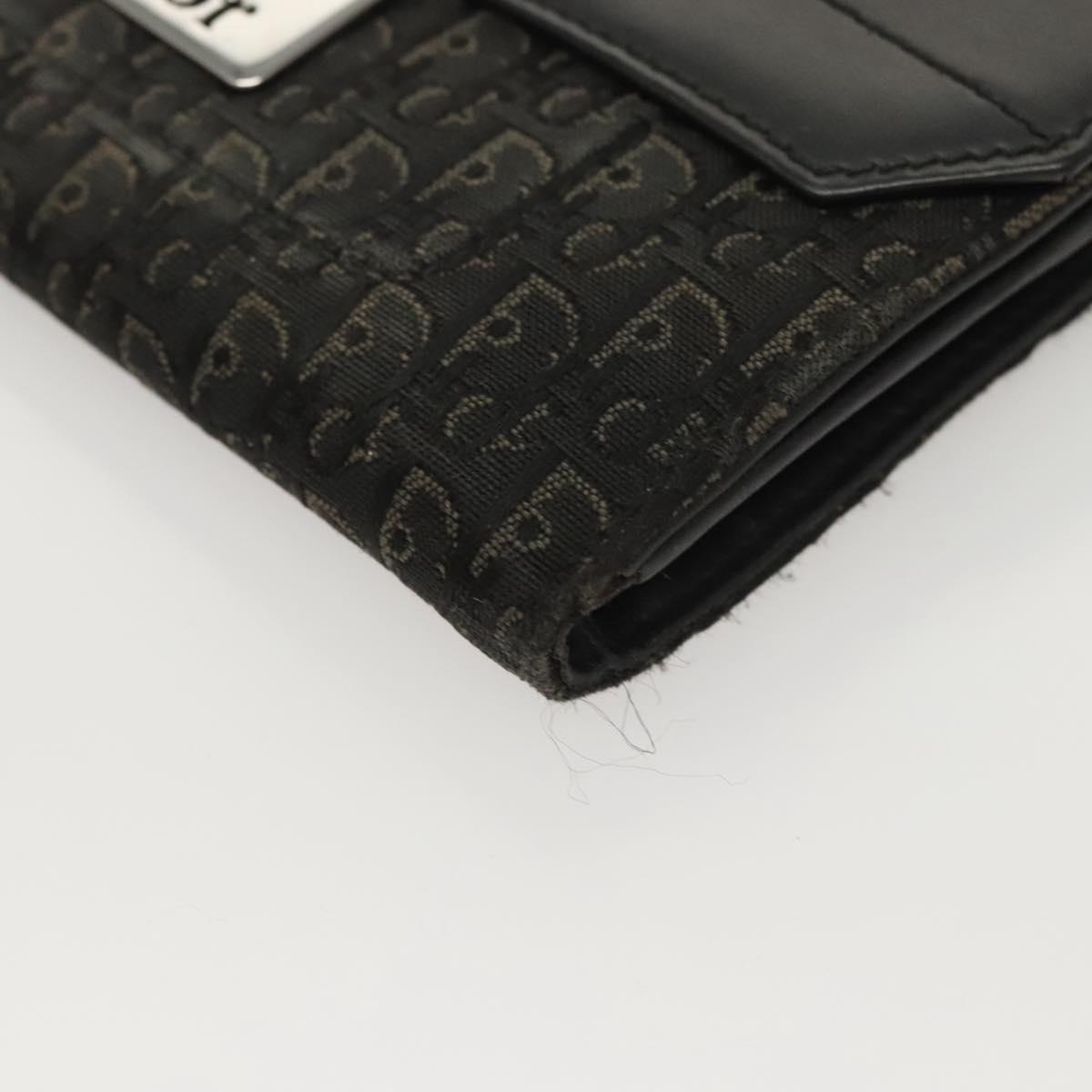 Christian Dior Trotter Canvas Wallet Black Auth ac3817